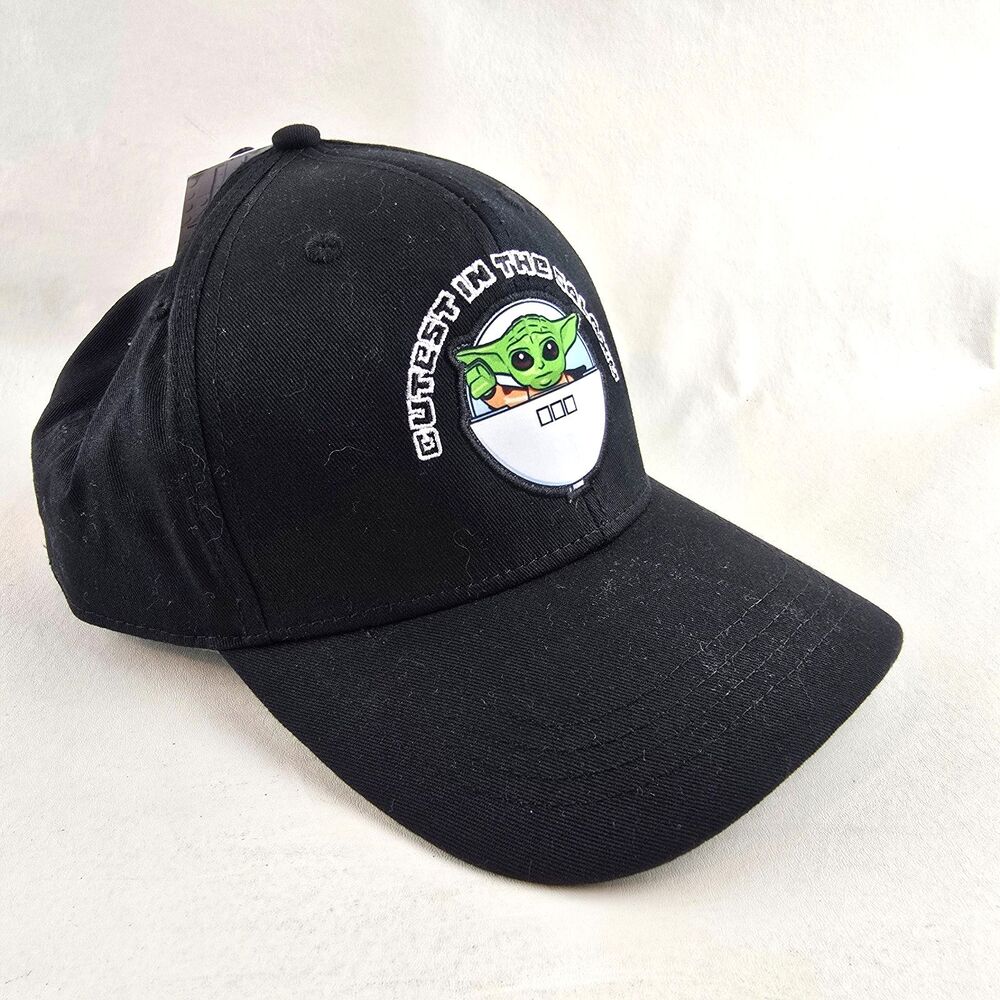 Lego Star Wars Youth Black Snapback Hat Grogu Baby Yoda Cutest In The Galaxy